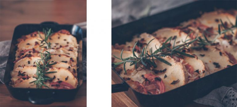 Gratin de rosii cu paine